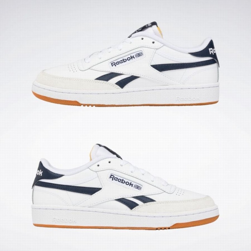 Reebok Club C Revenge Men's Shoes White Navy Grey | ZTG1990VP