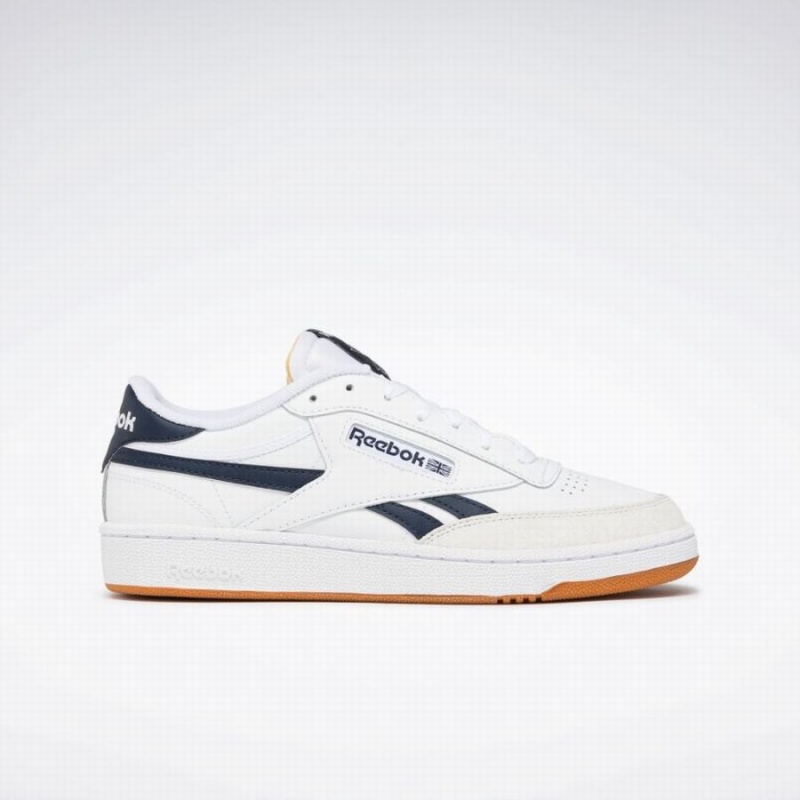 Reebok Club C Revenge Men\'s Shoes White Navy Grey | ZTG1990VP