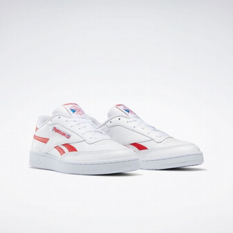 Reebok Club C Revenge Men's Shoes White Red | AFD3415WN