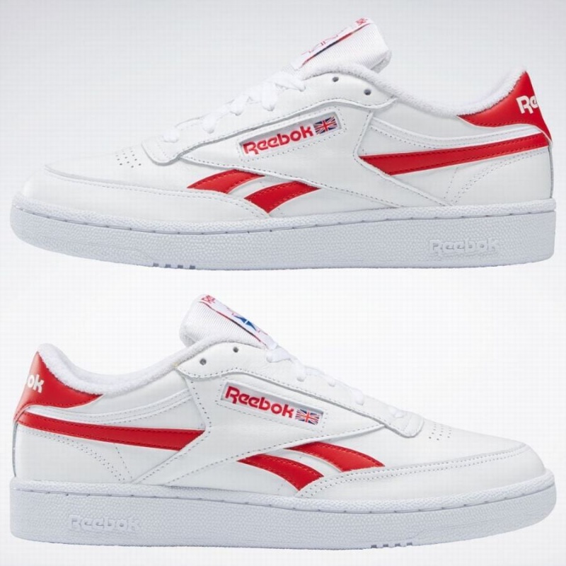 Reebok Club C Revenge Men's Shoes White Red | AFD3415WN