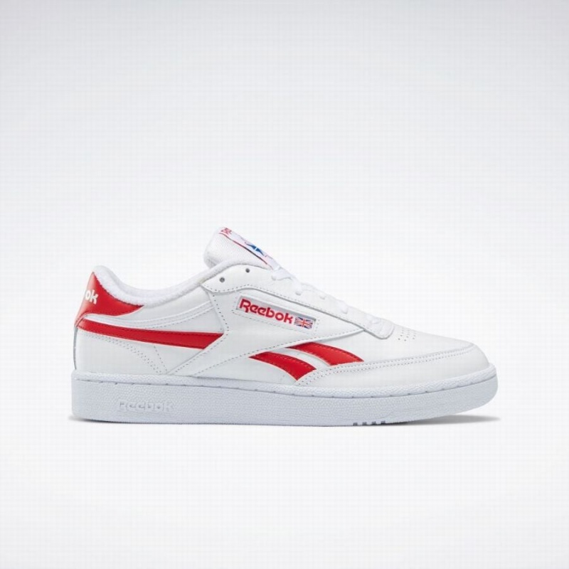 Reebok Club C Revenge Men\'s Shoes White Red | AFD3415WN