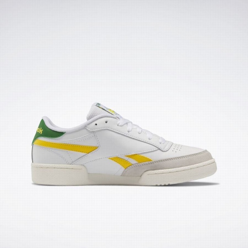 Reebok Club C Revenge Men's Shoes White Yellow Green | FQA9375BF