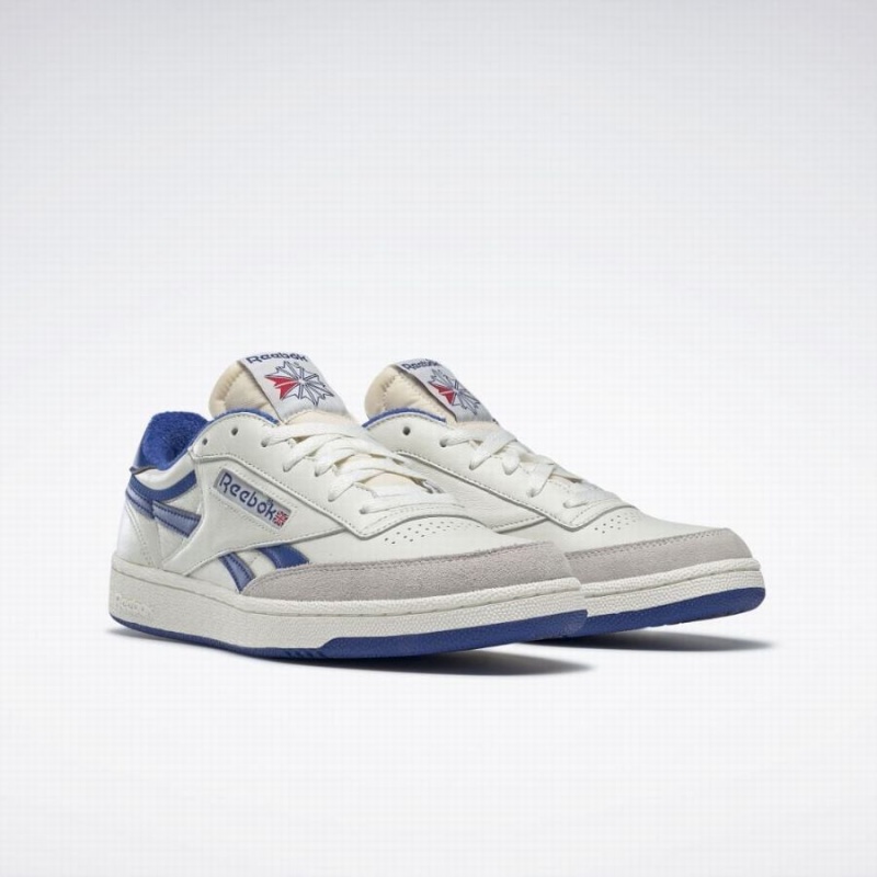Reebok Club C Revenge Vintage Men's Shoes White Blue Red | OJV5170AL