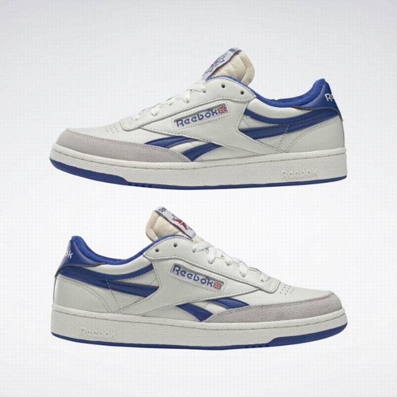 Reebok Club C Revenge Vintage Men's Shoes White Blue Red | OJV5170AL