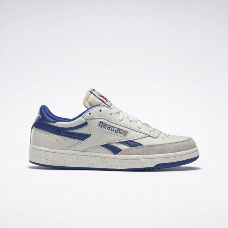 Reebok Club C Revenge Vintage Men\'s Shoes White Blue Red | OJV5170AL