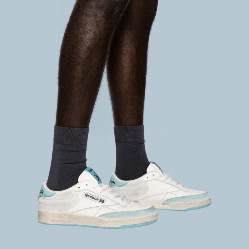 Reebok Club C Vintage Men's Shoes White Light Blue | RWX6987AL