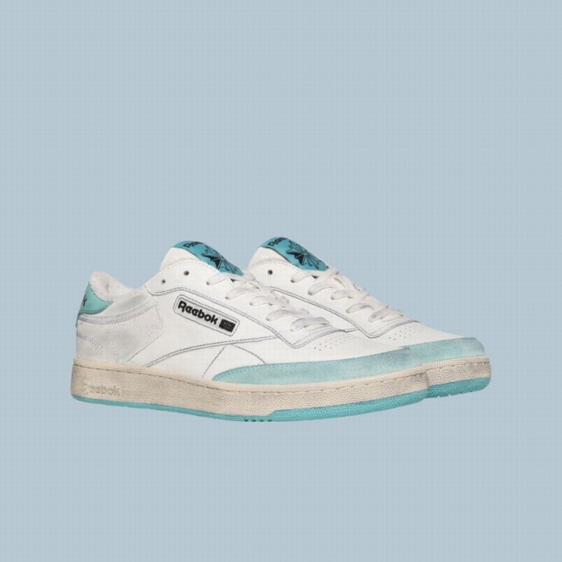 Reebok Club C Vintage Men's Shoes White Light Blue | RWX6987AL