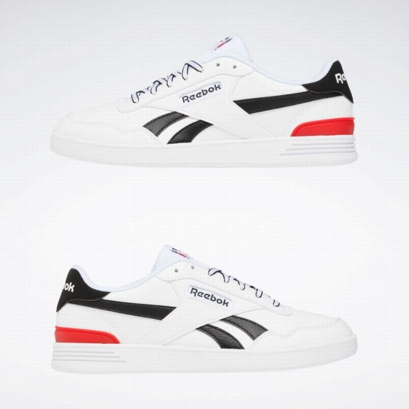 Reebok Court Advance Clip Women's Lifestyle Shoes White Black Red | OVB48VK