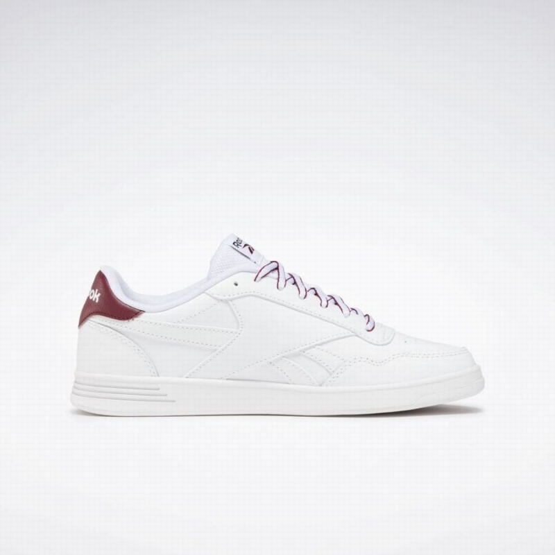 Reebok Court Advance Men's Lifestyle Shoes White Burgundy Black | HYO2351DR