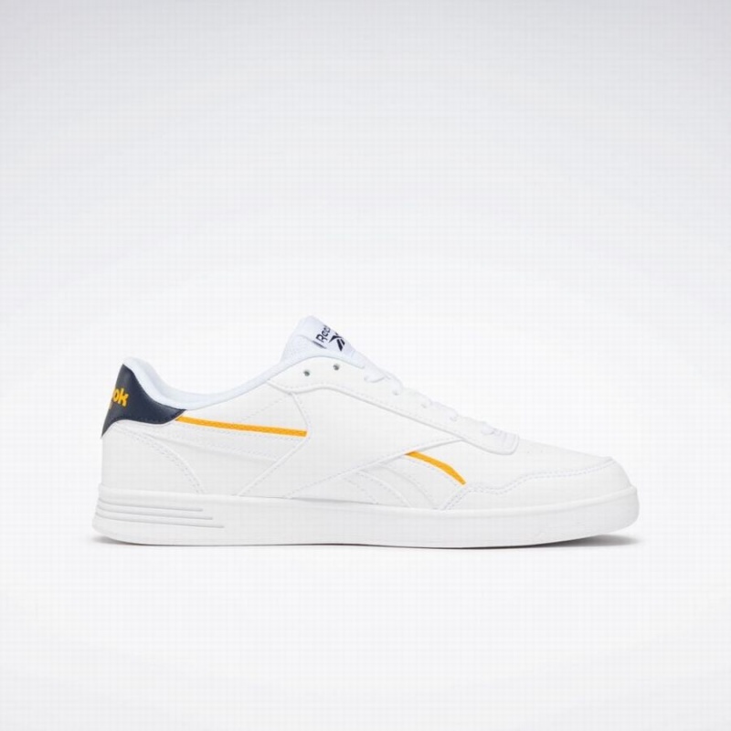 Reebok Court Advance Vegan Men's Lifestyle Shoes White Navy Gold | AKD9188NB