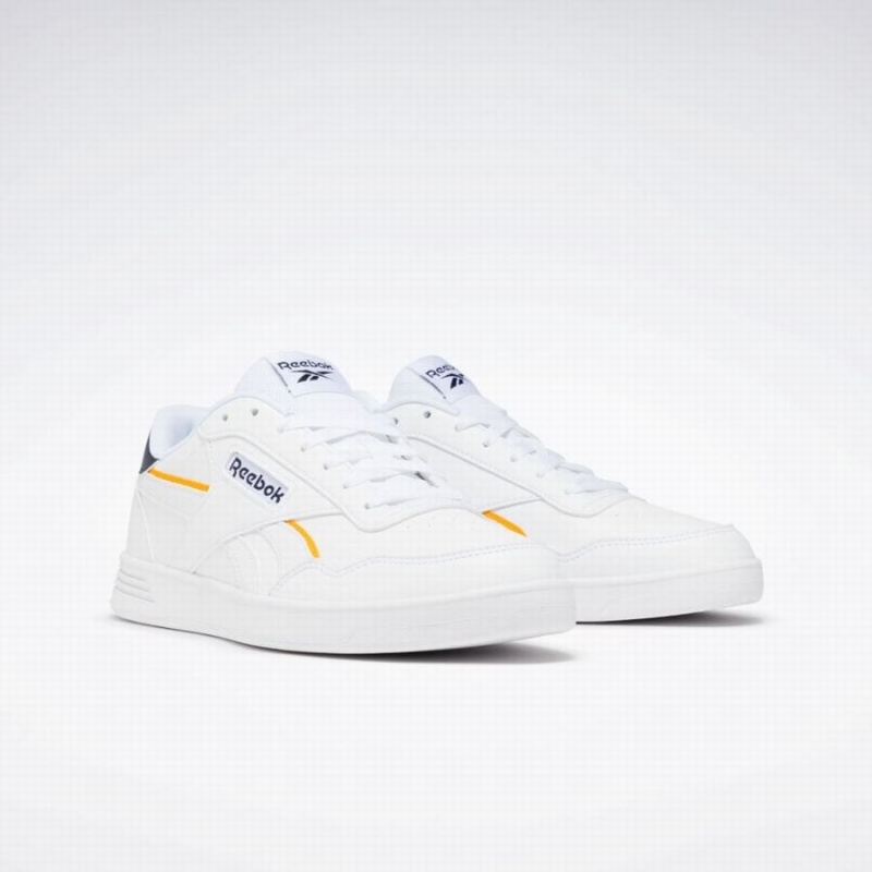 Reebok Court Advance Vegan Men's Lifestyle Shoes White Navy Gold | AKD9188NB
