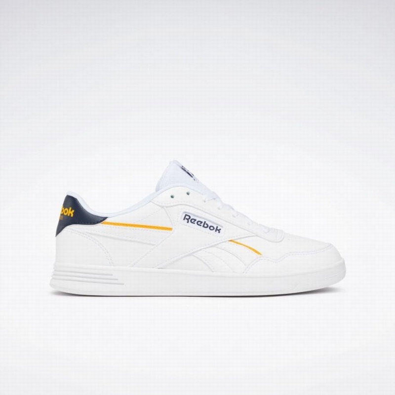 Reebok Court Advance Vegan Men\'s Lifestyle Shoes White Navy Gold | AKD9188NB