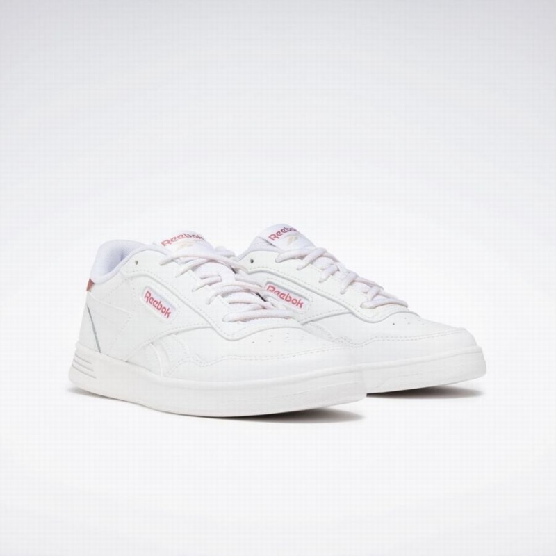 Reebok Court Advance Women's Lifestyle Shoes White Rose | WEK1034OR