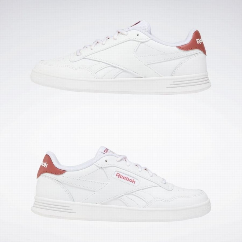 Reebok Court Advance Women's Lifestyle Shoes White Rose | WEK1034OR