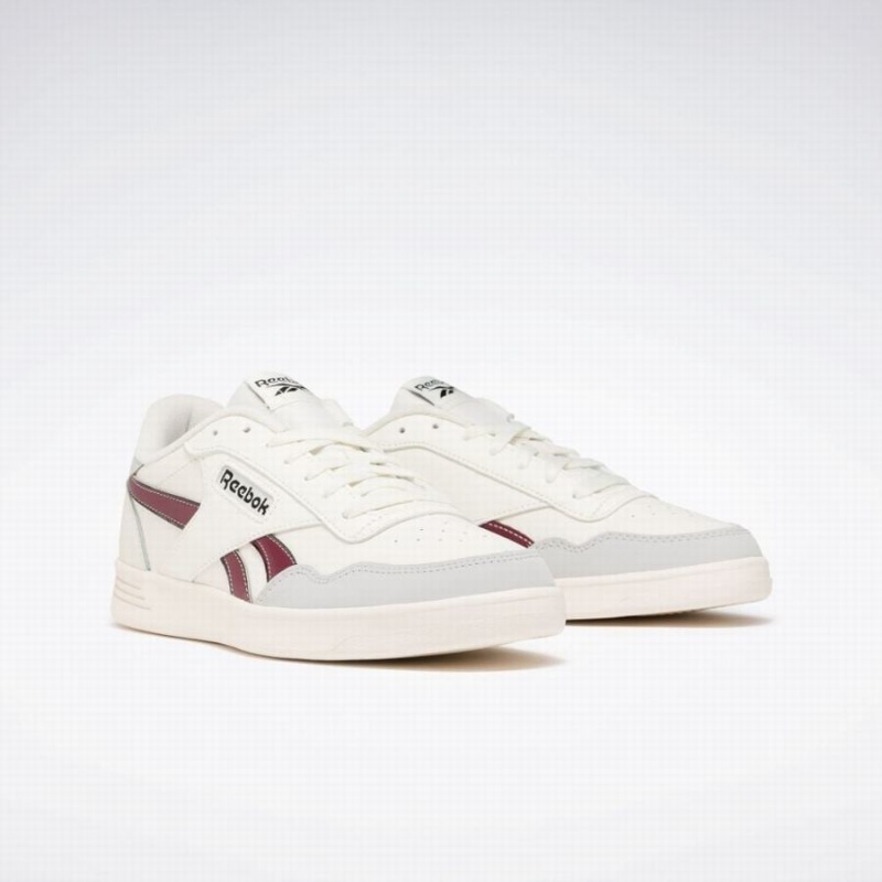 Reebok Court Advance Women's Lifestyle Shoes White Grey Black Burgundy | DAL571TR
