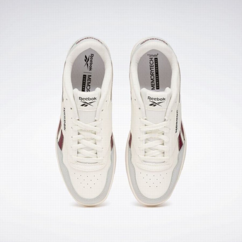 Reebok Court Advance Women's Lifestyle Shoes White Grey Black Burgundy | DAL571TR