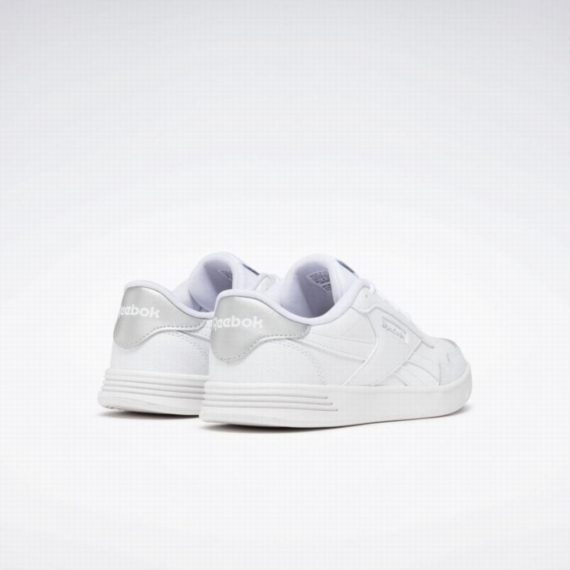 Reebok Court Advance Women's Lifestyle Shoes White Silver Metal | BKA11100ZZ
