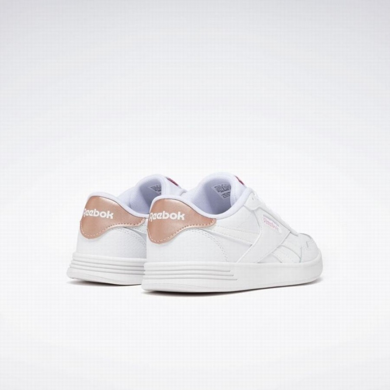 Reebok Court Advance Women's Lifestyle Shoes White Rose Gold | ZJX7168GY