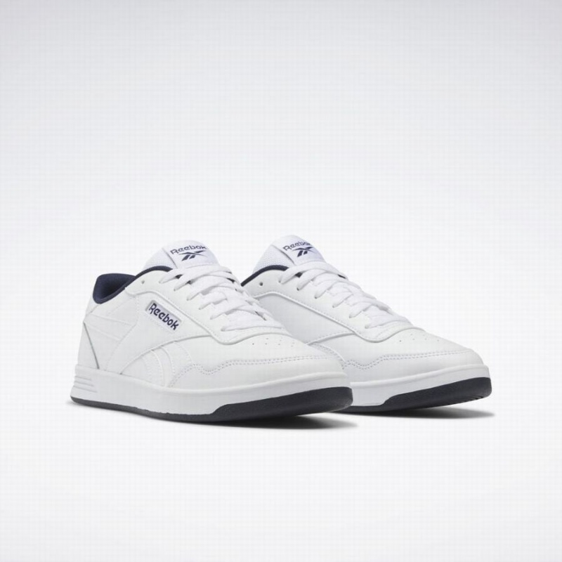 Reebok Court Advance Women's Lifestyle Shoes White Navy | MQO1832AF