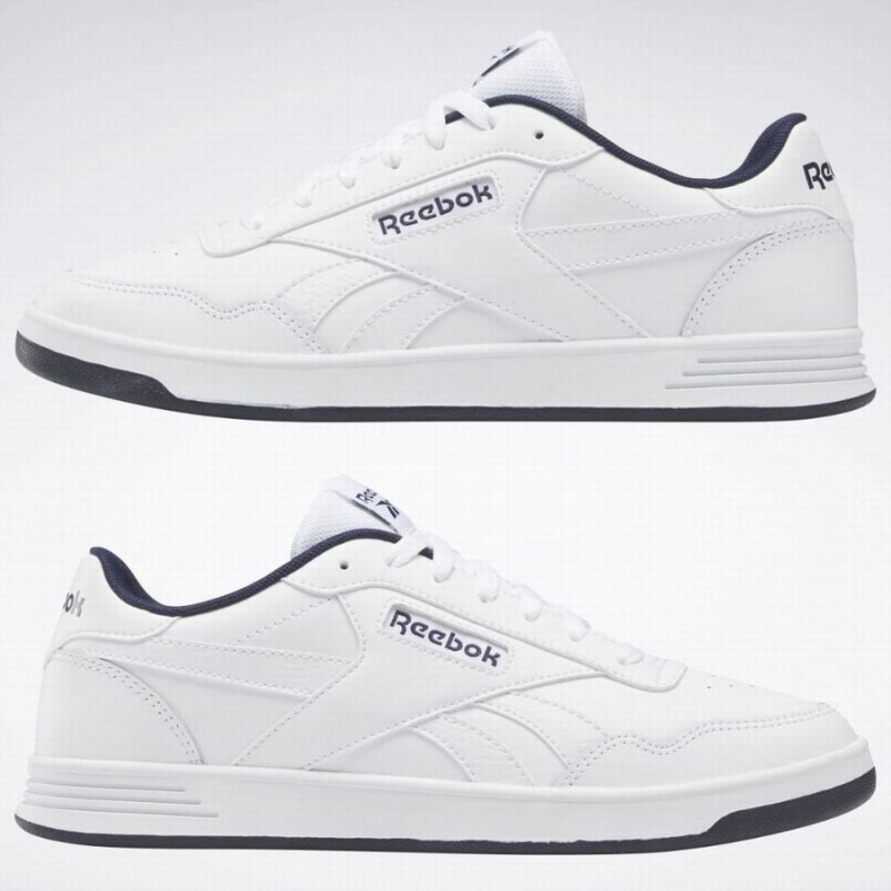 Reebok Court Advance Women's Lifestyle Shoes White Navy | MQO1832AF