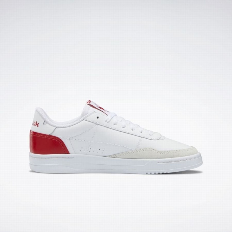 Reebok Court Peak Men's Lifestyle Shoes White Grey Red | USE3289GL