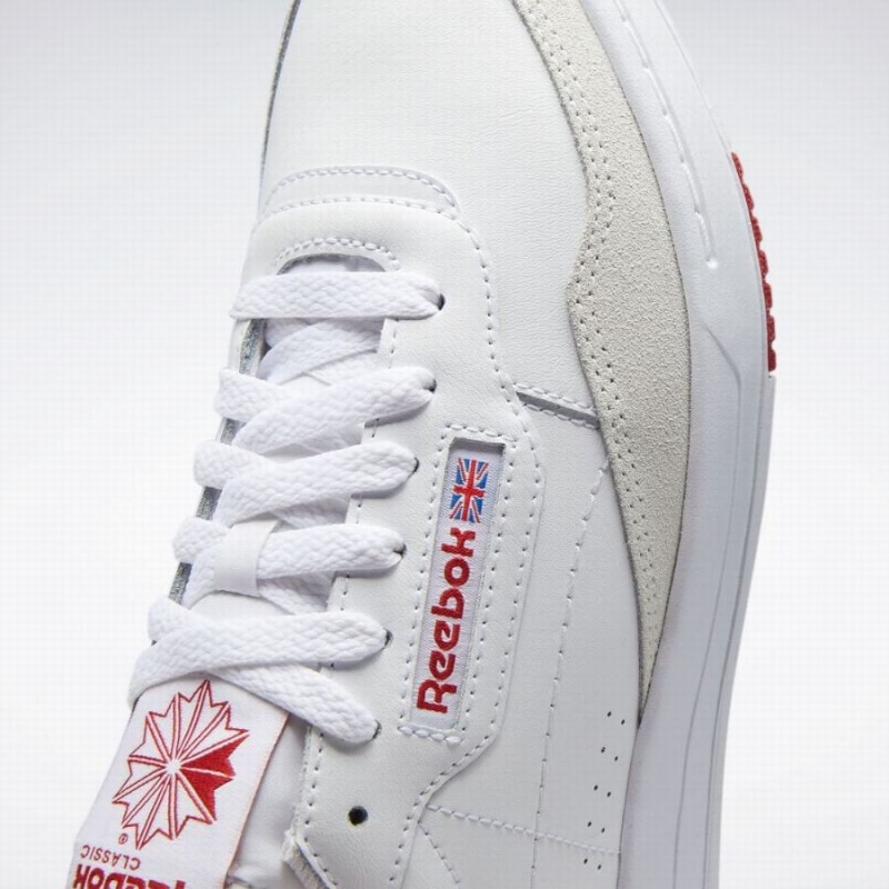Reebok Court Peak Men's Lifestyle Shoes White Grey Red | USE3289GL