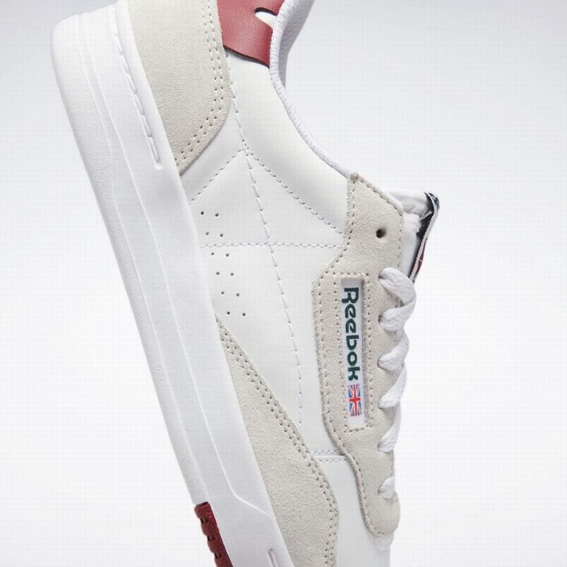Reebok Court Peak Women's Lifestyle Shoes Burgundy Green White | BQJ3238VN
