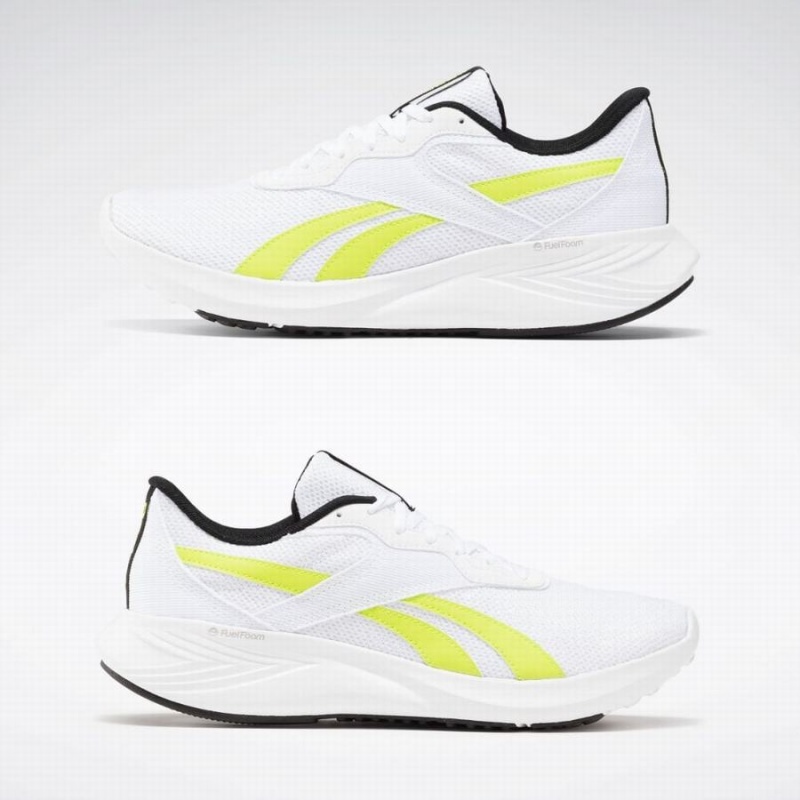 Reebok Energen Tech Men's Running Shoes White Black Light Green | PDX2852YP