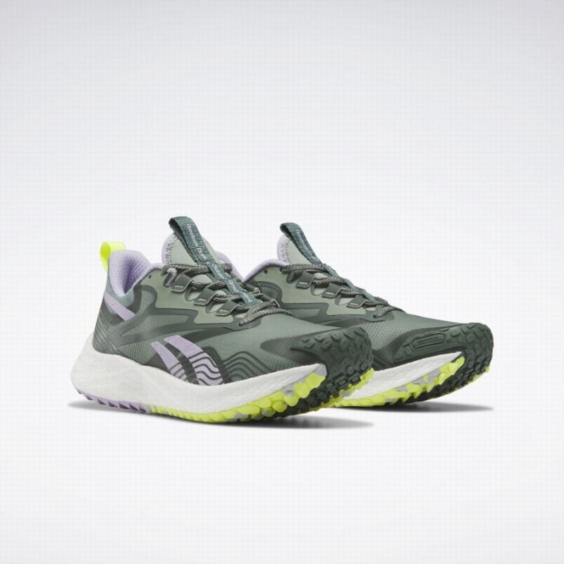 Reebok Floatride Energy 4 Adventure Women's Walking Shoes Green Purple | JDH3419QD
