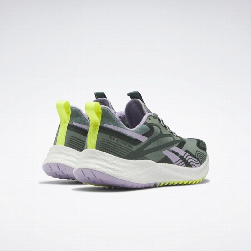 Reebok Floatride Energy 4 Adventure Women's Walking Shoes Green Purple | JDH3419QD