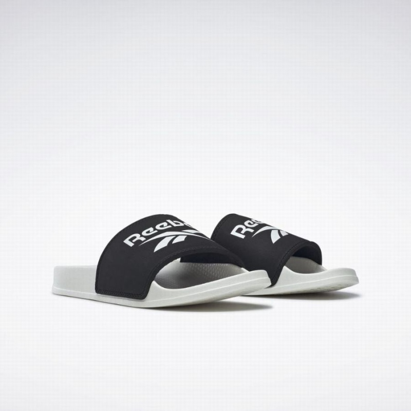Reebok Fulgere Women's Slides Black White | BYI363DH