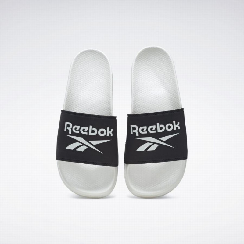 Reebok Fulgere Women's Slides Black White | BYI363DH