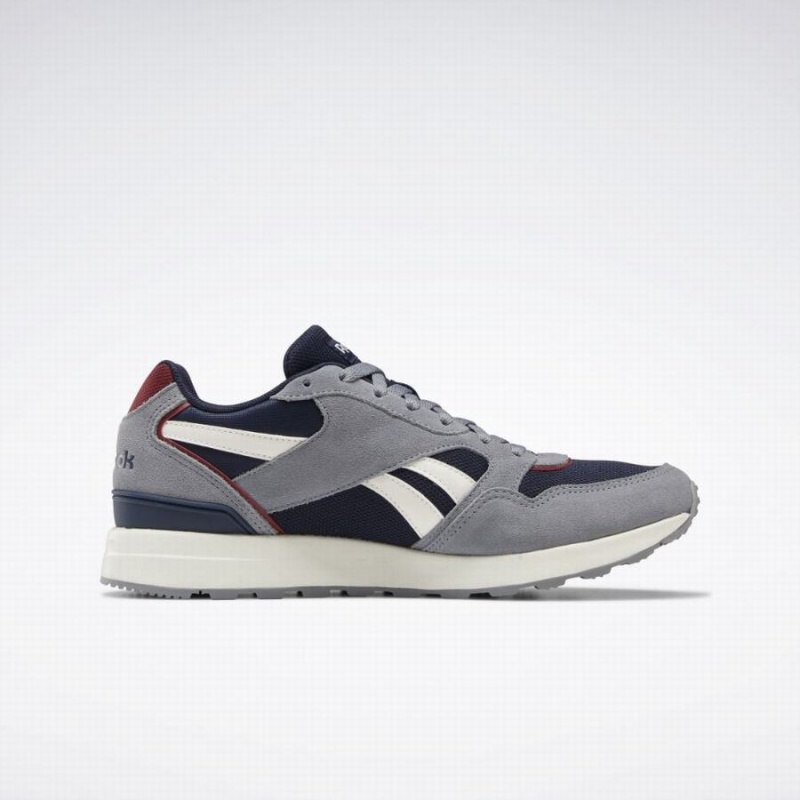 Reebok Gl 1000 Men's Lifestyle Shoes Grey Navy Burgundy | WFH976HR