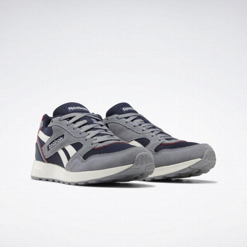 Reebok Gl 1000 Men's Lifestyle Shoes Grey Navy Burgundy | WFH976HR