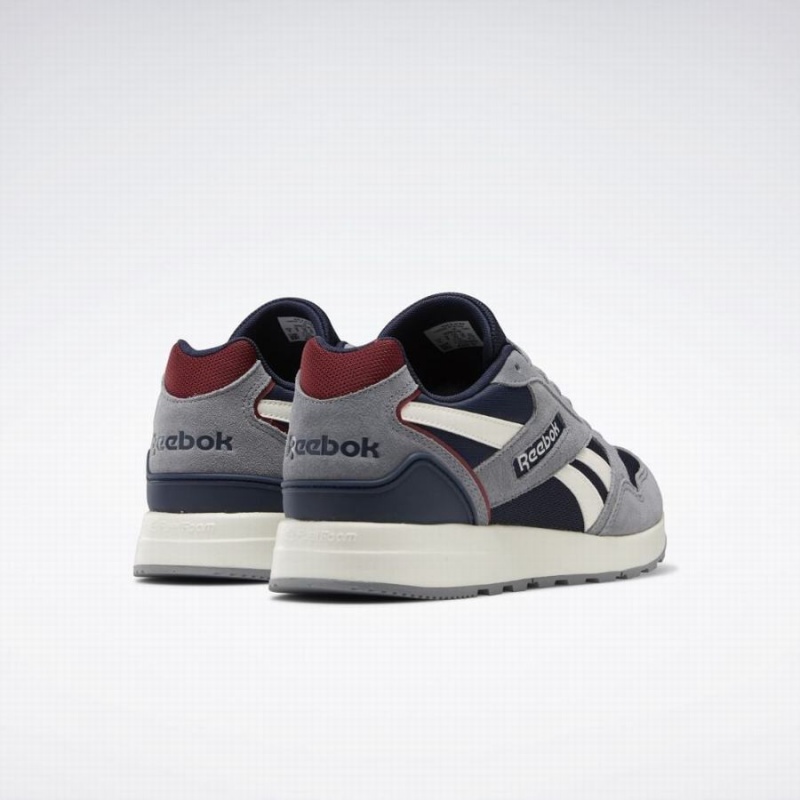 Reebok Gl 1000 Men's Lifestyle Shoes Grey Navy Burgundy | WFH976HR
