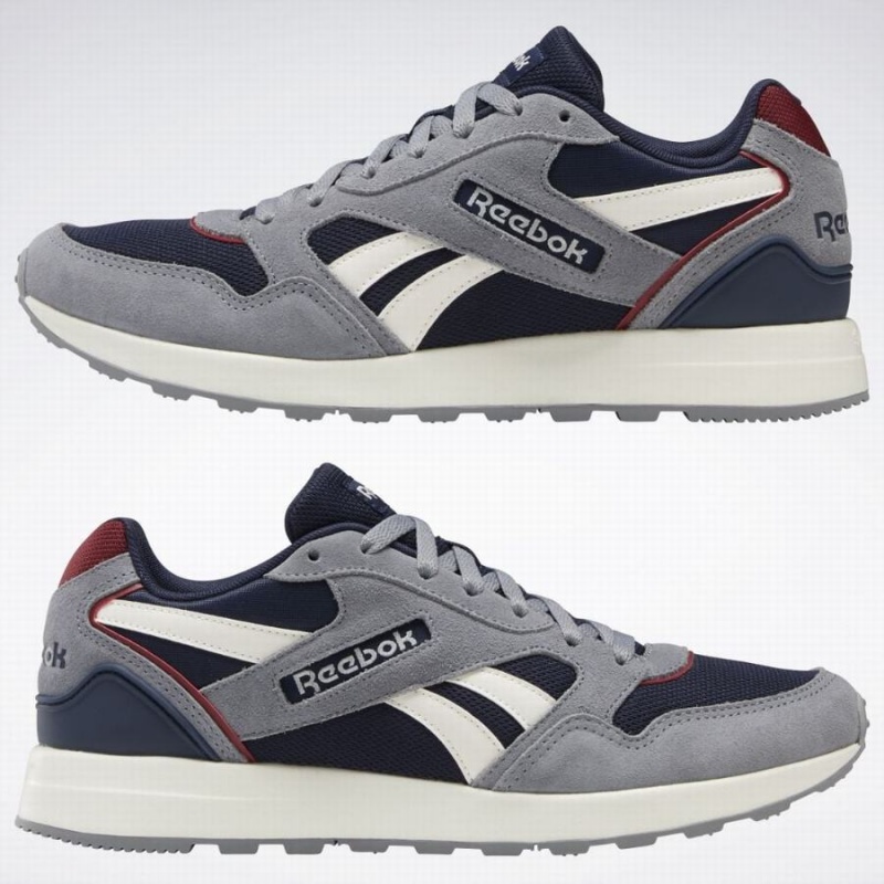 Reebok Gl 1000 Men's Lifestyle Shoes Grey Navy Burgundy | WFH976HR
