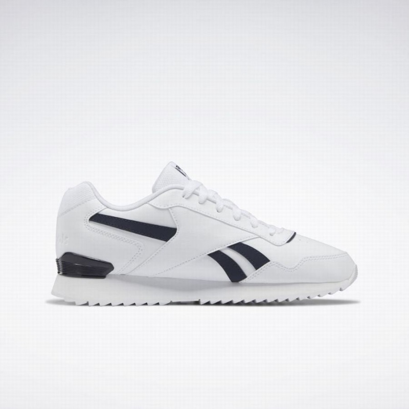 Reebok Glide Ripple Clip Men's Lifestyle Shoes White Navy | NFX7419KX