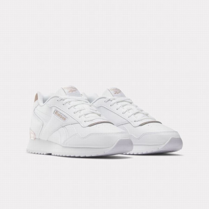 Reebok Glide Ripple Clip Women's Lifestyle Shoes White Rose Gold Pink | MMG572KM