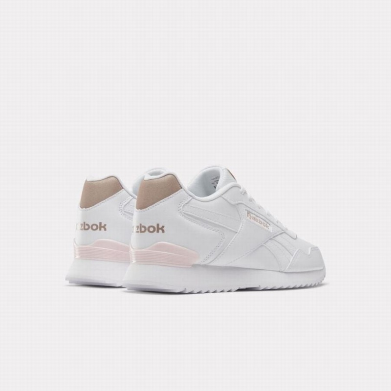 Reebok Glide Ripple Clip Women's Lifestyle Shoes White Rose Gold Pink | MMG572KM