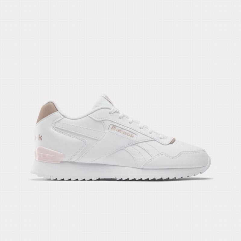 Reebok Glide Ripple Clip Women\'s Lifestyle Shoes White Rose Gold Pink | MMG572KM
