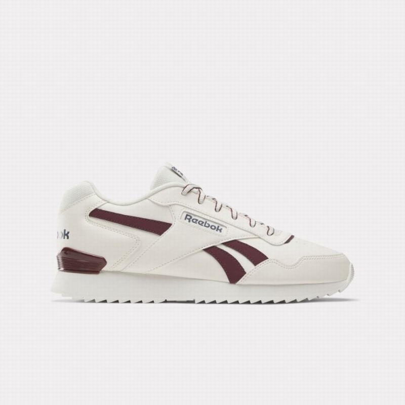 Reebok Glide Ripple Clip Women\'s Lifestyle Shoes White Burgundy Blue | YIN109SB