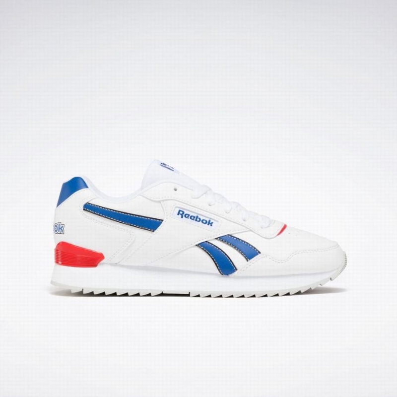 Reebok Glide Ripple Clip Women\'s Lifestyle Shoes White Blue Red | EAF9286LU