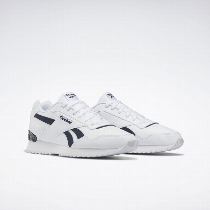 Reebok Glide Ripple Clip Women's Lifestyle Shoes White Navy | TFF386QH