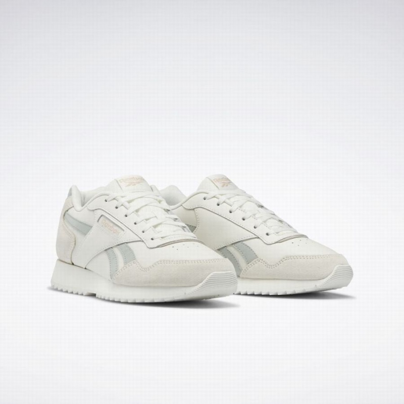 Reebok Glide Ripple Women's Lifestyle Shoes White Grey Green | NMZ20100TZ