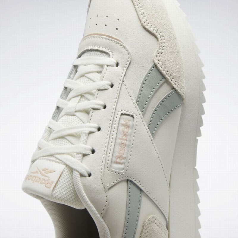 Reebok Glide Ripple Women's Lifestyle Shoes White Grey Green | NMZ20100TZ