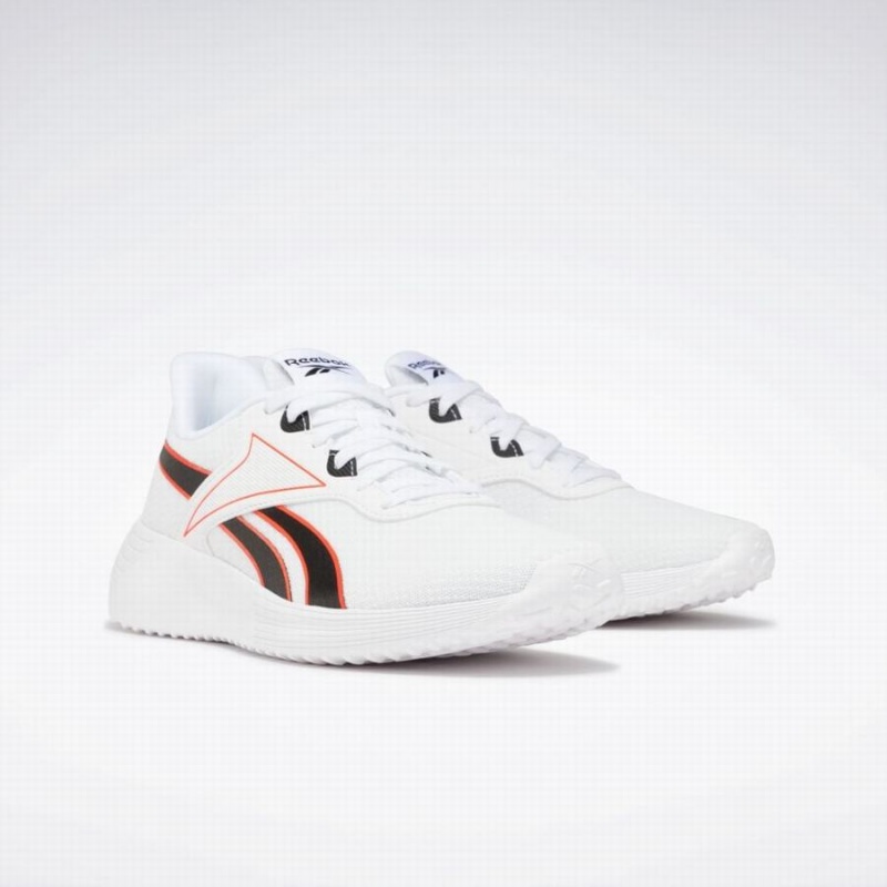 Reebok Lite 3 Men's Running Shoes White Black Pink | MVO1353VE
