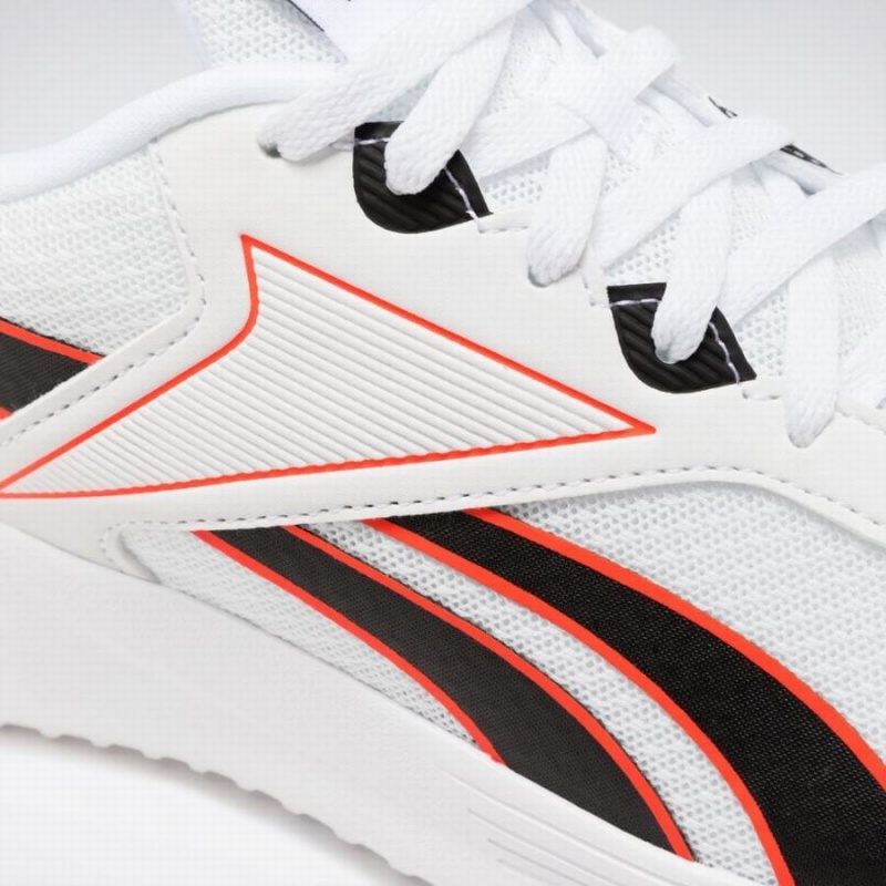 Reebok Lite 3 Men's Running Shoes White Black Pink | MVO1353VE