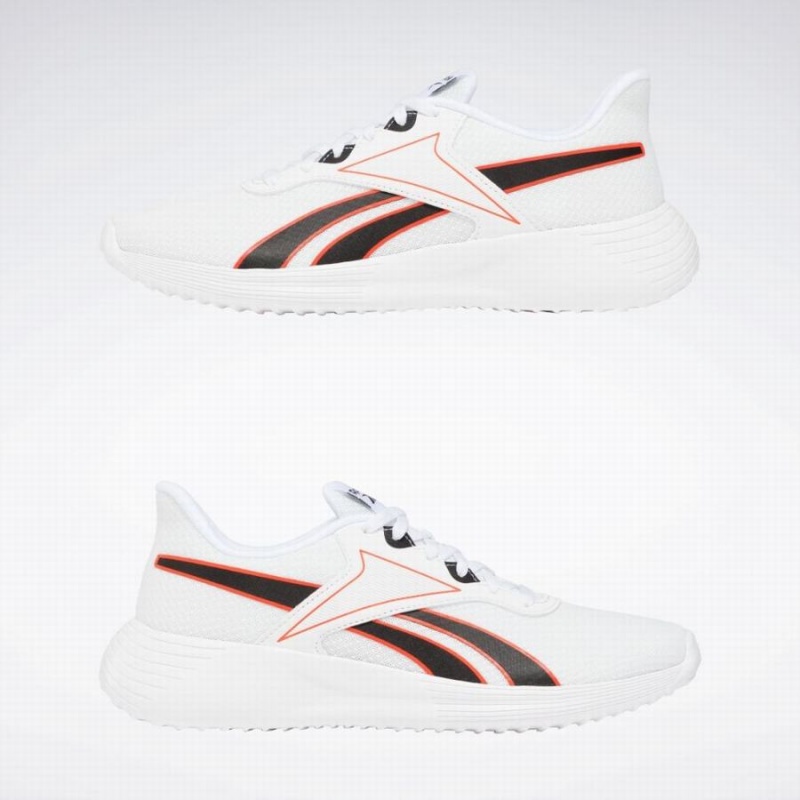Reebok Lite 3 Men's Running Shoes White Black Pink | MVO1353VE