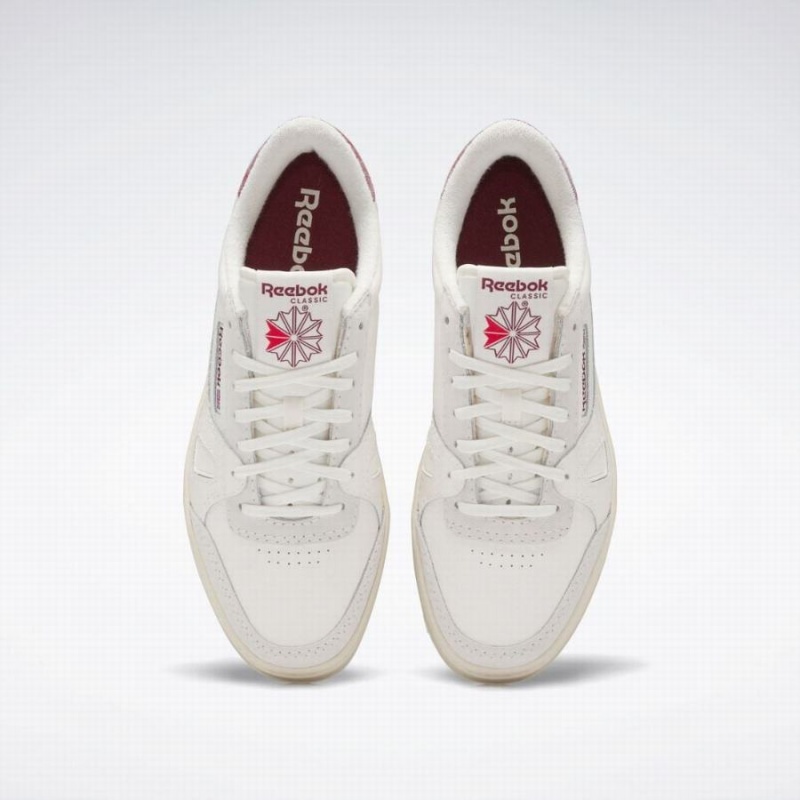 Reebok Lt Court Men's Running Shoes White Burgundy | ZOD4235VL