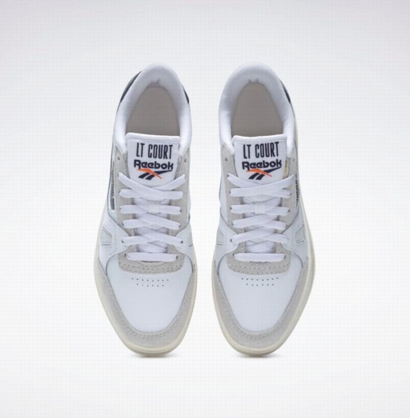 Reebok Lt Court Women's Lifestyle Shoes White Navy | XAE1573DZ